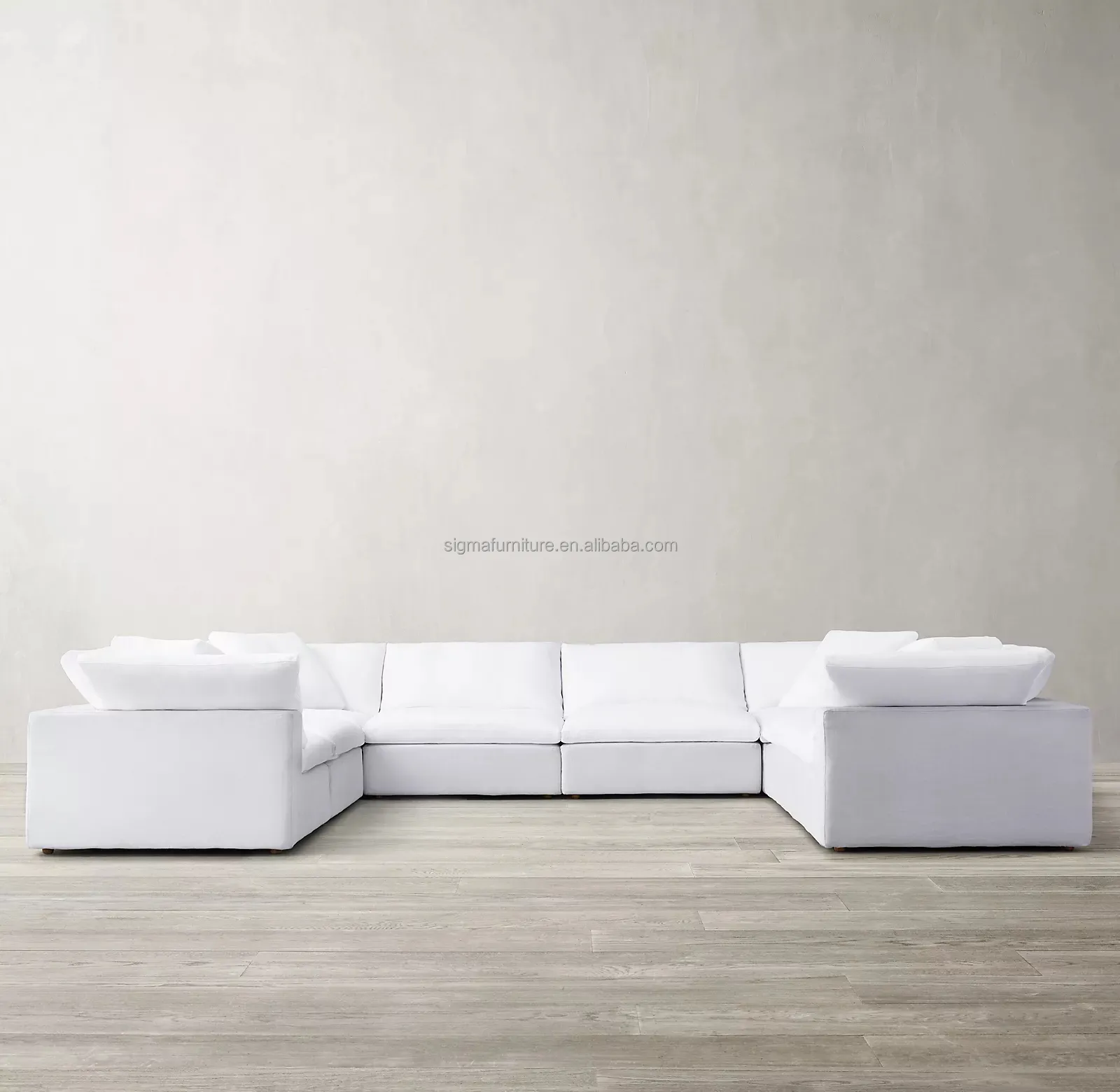 Sofá cama de estilo nórdico de diseño caliente, muebles modernos para sala de estar, conjunto de sofá en nube, sofá modular seccional en forma de L