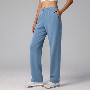 Pantalones de Yoga de Pierna Ancha de Alto Rendimiento Lavados Transpirables Sexis de Cintura Alta sin Costuras de Alta Elasticidad con Bolsillo para <span class=keywords><strong>Mujer</strong></span> - Product Image 3