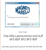 Marelli Immo Remover Immobilisation Check Removal pour Magneti Marelli Immo off 6JF/6F3/8DF/8F2/8F3/9DF Edition Flash Data