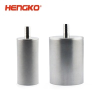 HENGKO Pierre de diffusion d'air personnalisée frittée poreuse en acier inoxydable 316 à gaz pierre de carbonatation avec connecteur Barb