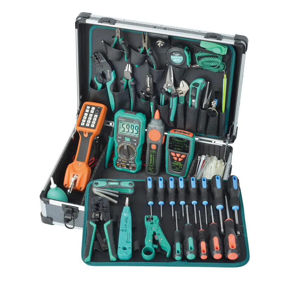 Pro'sKit Tools Solutions Kit de herramientas profesionales y redes de telecomunicaciones con 1, 2, 2, 2, 2, 2, 2, 2, 2