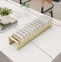 Grand présentoir pour carreaux Organisateur de plancher en bois avec support vertical en pierre Présentoir en pierre de quartz et de granit à grain de bois