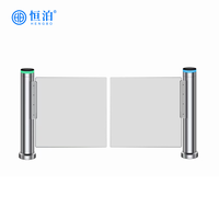 Système de contrôle d'accès par reconnaissance faciale HengBo RFID/code QR, barrière à clapet, tourniquet bidirectionnel ESD, acier inoxydable 304, protection IP68