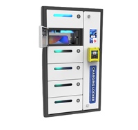 Y2 Power ZEN 6-Fach Outdoor-Wandladestation für Mobiltelefone mit Kreditkartenfunktion Optional für Werbedisplay