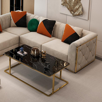 Ensemble de canapés modulaires de conception moderne, meubles en forme de U, canapé d'intérieur pour salon, canapé en tissu de luxe en velours