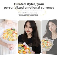 Vas Bunga Porselen Putih Jingdezhen Buatan Tangan Desain Seni Modern Hiasan Kecil Dekoratif Bunga Artifisial Awet