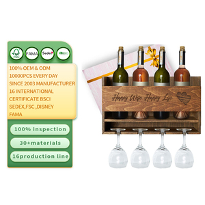Handmade Wooden Wine Glass Rack for Kitchen or Bar Elegant Crafted Wood Wine Holder Wall Sign for Decorative Purpose