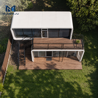 Maison capsule en acier de 40 pieds meublée, villa préfabriquée, maison verte avec design moderne, double isolation pour hôtels