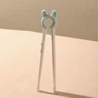 Baguettes d'apprentissage automatiques antidérapantes pour enfants, motif lapin et ours mignon, design frais et amusant pour l'apprentissage et l'entraînement à la consommation
