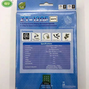 Ventilateur de boîtier d'ordinateur de 12 cm, taille 12025, ultra silencieux, entièrement transparent, éclairage LED avec interface 3 broches, 4 lumières blanches - Product Image 5