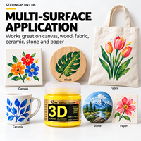 Peinture acrylique 3D 50 ml pour peinture sur roche, art sur pierre, imperméable, résistante à la décoloration, pâte épaisse, forte couvrance, application lisse
