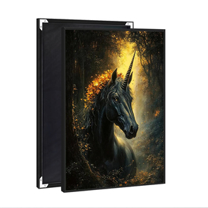 Custom Fantasy Unicorns Glossy Spirit Animals Canvas <strong>Nursery</strong> Wall Art Decor Baby Room Crystal Porcelain Digital Canvas Art <strong>Print</strong> - Product Image 1