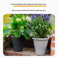 Pot de fleurs en plastique pour plantation de bulbes de lys Hollen, style nordique bicolore imitation pierre, pour cour et balcon, directement de l'usine