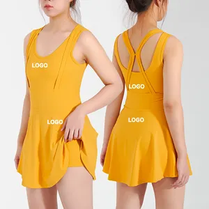 Sommer Schnelltrocknende Aktive Sportbekleidung Golf-Tennis-Kleid Damen-Outfit Tennis-Sportkleid Mit Shorts - Product Image 1