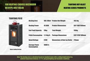 Modern Design Quality Wood Pellet <b>Stove</b> Freestanding Home Heater for Wood Coal Charcoal Burning Villa Installation Included - Product Image 6