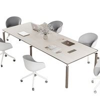 Table de conférence de bureau commerciale simple et moderne, détachable, avec combinaison de chaises