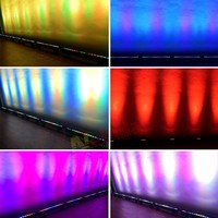 Projecteur mural LED 18x10W RGBW 4-en-1 pour extérieur, éclairage architectural avec construction en aluminium IP65, contrôle DMX, garantie de 2 ans