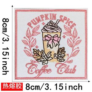 Parche Bordado Termoadhesivo Rosa con Diseño de Calabaza Navideña para Decoración de Sombreros y Abrigos - Product Image 6