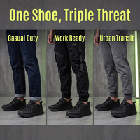 Chaussures de travail décontractées pour hommes, fabriquées sur mesure en tissu imperméable, avec dessus thermocollé, semelle en caoutchouc légère et antidérapante, chaussures d'entraînement