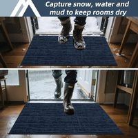 Entrée intérieure 20*32 pouces tapis de porte absorbant antidérapant profil bas tapis d'entrée trappeur tapis lavable pour porte d'entrée