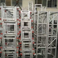 Trusses en aluminium 300x300 mm, couleur noire, pour équipement de scène d'événements en plein air, système de truss, éclairages de scène polyvalents