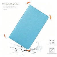 Étui de protection rotatif pour tablette Samsung Tab A7/T500, coque intégrale avec support, anti-chute, en cuir PU, accessoire