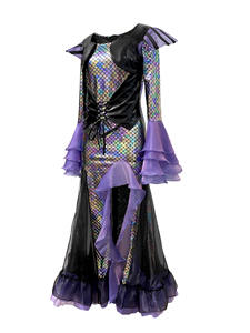 Costume de <span class=keywords><strong>sirène</strong></span> sombre d'Halloween 2026, maquillage de bal, cosplay de femme, robe longue de <span class=keywords><strong>sirène</strong></span>, tenue de performance, costume de jeu d'anime - Product Image 2