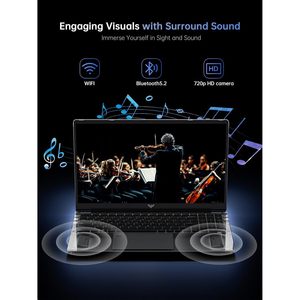 Kaigerr Laptop Computer 15.6 Inch 1080P IPS <b>16GB</b> RAM 512GB SSD Metal Shell With Webcam For Personal Use - Product Image 6