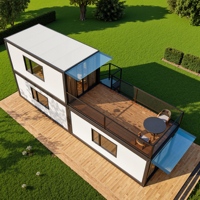 Maisons préfabriquées écologiques à 2 étages, maisons modulaires, duplex à 2 chambres, maisons préfabriquées de luxe avec appartement ou villa