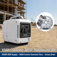 Boîtier de moteur de générateur onduleur 5KVA en aluminium ADC12 H340G moulé sous pression, personnalisé OEM, directement du fabricant avec 18 ans d'expérience