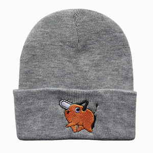 Gorro de Lana Tejido con Bordado de Pochita de Anime en 8 Colores, para Hombres y Mujeres, para Actividades al Aire Libre - Product Image 2