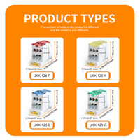 Conector de Riel DIN Unipolar Monofásico UKK 80A/125A/160A/250A/400A/500A, Caja de Distribución de Energía, Bloque de Terminales - DIY GO