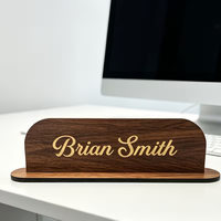 Plaque de nom de bureau personnalisée en bois brut, personnalisable avec nom à définir soi-même, panneaux en bois brut, plaque de nom de bureau en bois