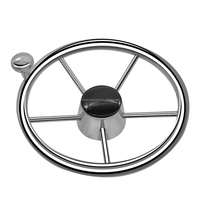 Nouveau volant de bateau en acier inoxydable Shanghang de 11 pouces avec bouton, taille personnalisée, accessoires marins