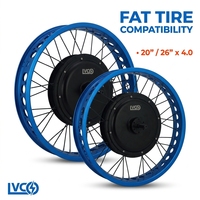 Kit de conversion de vélo électrique LVCO 1000W 3000W 5000W, kit moteur de moyeu pour vélo électrique à pneus larges 48V 60V 72V, roue arrière 20" 26" pour VTT