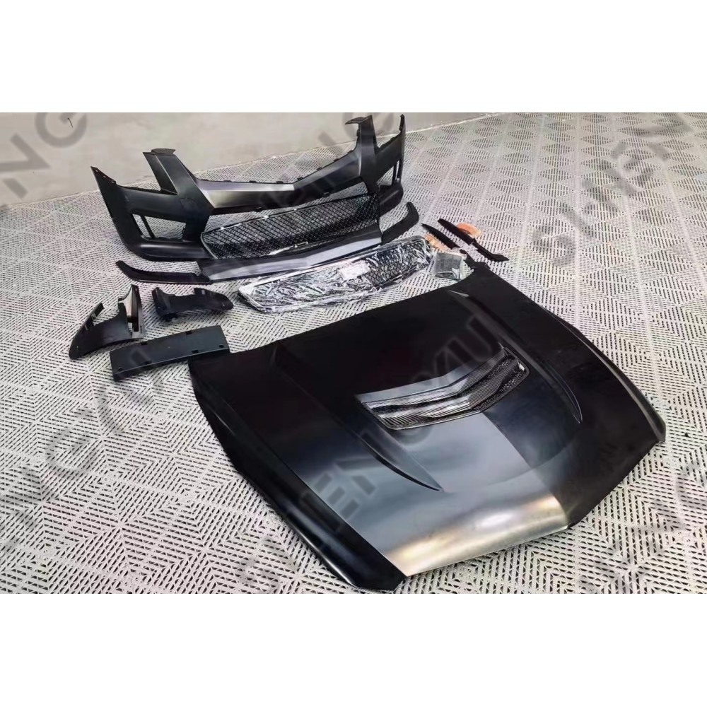 Front Splitter | Cadillac ATS | ACS Composite | 44-4-001 ZIANGAOI キャデラックATS 2014-2019 ATS-Vモデルへのアップグレードに対応。グリルとフロントリップフードフェ
