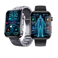 Smartwatch Quadrato F300 con Funzione di Chiamata, SOS, Rilevamento Cadute, Contapassi, Monitoraggio del Sonno, Fitness Tracker e Notifiche Messaggi
