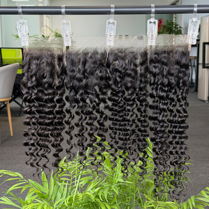 Vente en gros usine : Cheveux humains vierges brésiliens 100% naturels, closure HD Lace 4x4 Deep Wave, 14-20 pouces, sans nœuds, styles variés - Product Image 1