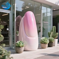 Sculpture cosmétique en résine de verre personnalisée en usine, modèle de vernis à ongles, pour la décoration d'entrée de centre commercial