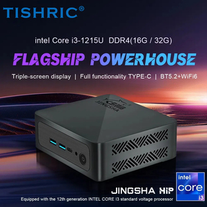 TISHRIC Mini PC portátil 12th Generation 1215U Computadora de escritorio pequeña Memoria de 16GB + Disco duro de 512GB para oficina y juegos - Product Image 2