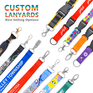Customized Promotional Polyester Lanyard with Logo Neck Printing Sublimation Includes <b>Hook</b> Accessories - Product Image 4