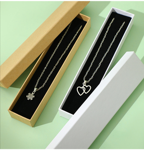 Caja de papel para collar personalizada, embalaje de regalo de joyería ecológico para almacenamiento de collares, tipo caja con tapa <span class=keywords><strong>Heaven</strong></span> and Earth - Product Image 6