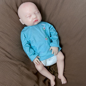 18 inch hairless simulation baby <b>doll</b> with soft and solid <b>silicone</b> <b>reborn</b> <b>doll</b> suitable for children to play with - Product Image 1