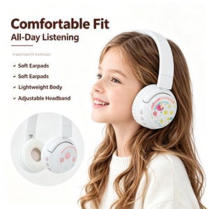 Casque Bluetooth pour enfants avec motif mignon, casque à réduction de bruit ANC, casque audio stéréo pour enfants pour l'étude - Product Image 3