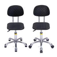 Tabouret de laboratoire en métal M22 ESD, ergonomique, réglable en hauteur, pivotant, avec dossier, design moderne, pour école, hôpital, laboratoire, salle blanche, atelier