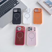 Coque magnétique antichoc avec support d'objectif rabattable et dos mat pour iPhone 18 Pro Max, compatible iPhone 12, 13, 14, 15, 16, 17