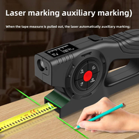 SNAKOL Mètre ruban laser numérique électronique intelligent 3 en 1 et télémètre avec batterie rechargeable