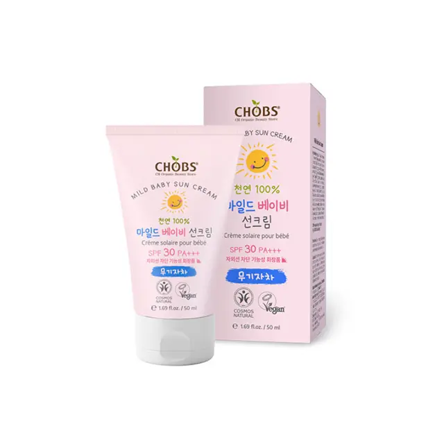 CHOBS Mild Baby Sun Cream 50ml Made in Korea Fast Delivery Mild and Pure Baby Sun Screen Bulk Order Available