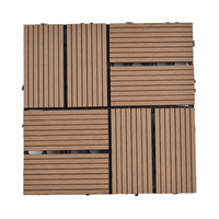 Dalles de terrasse en composite WPC antidérapantes 30x30cm, imperméables et emboîtables, pour jardin et balcon, à poser soi-même