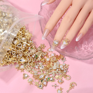 Kit de Bijoux Mixtes pour Ongles : Breloques en Alliage, Nœuds, Décorations DIY, Strass pour Manucure, Outils et Fournitures pour Ongles - Product Image 5